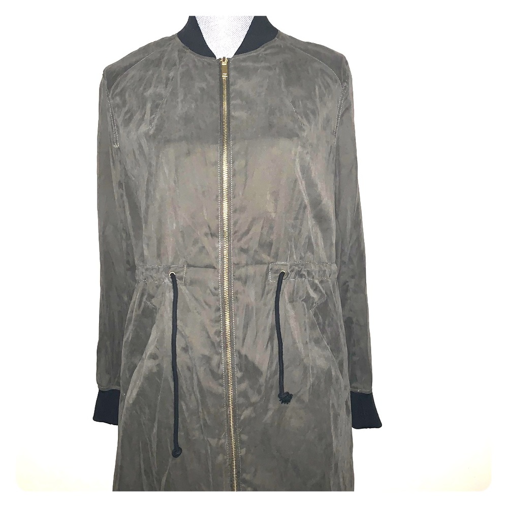 H&M long drawstring bomber